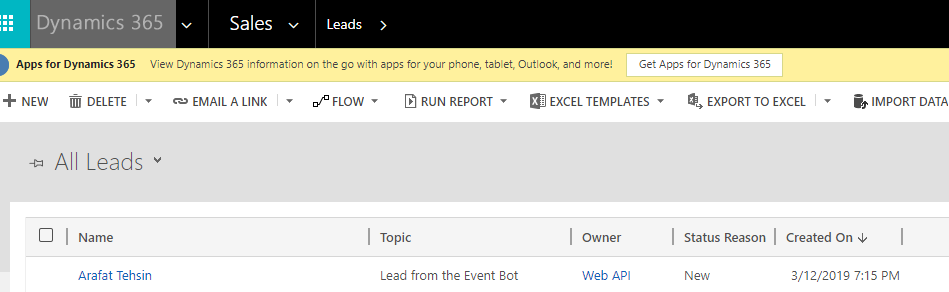 Dynamics 365 Lead Generation