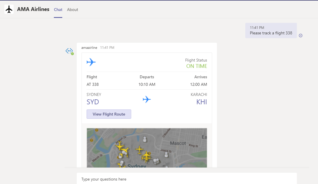 AMA Airlines on Teams