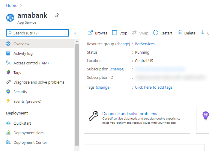 App Service for Bot Framework Composer