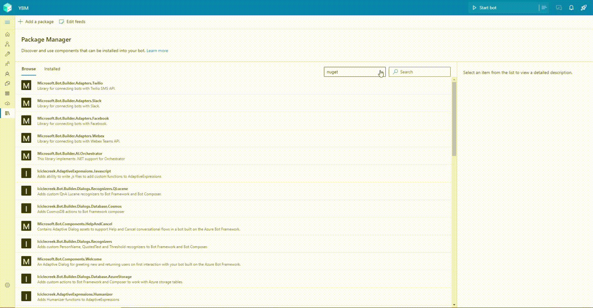Community Packages for Bot Framework Component Model